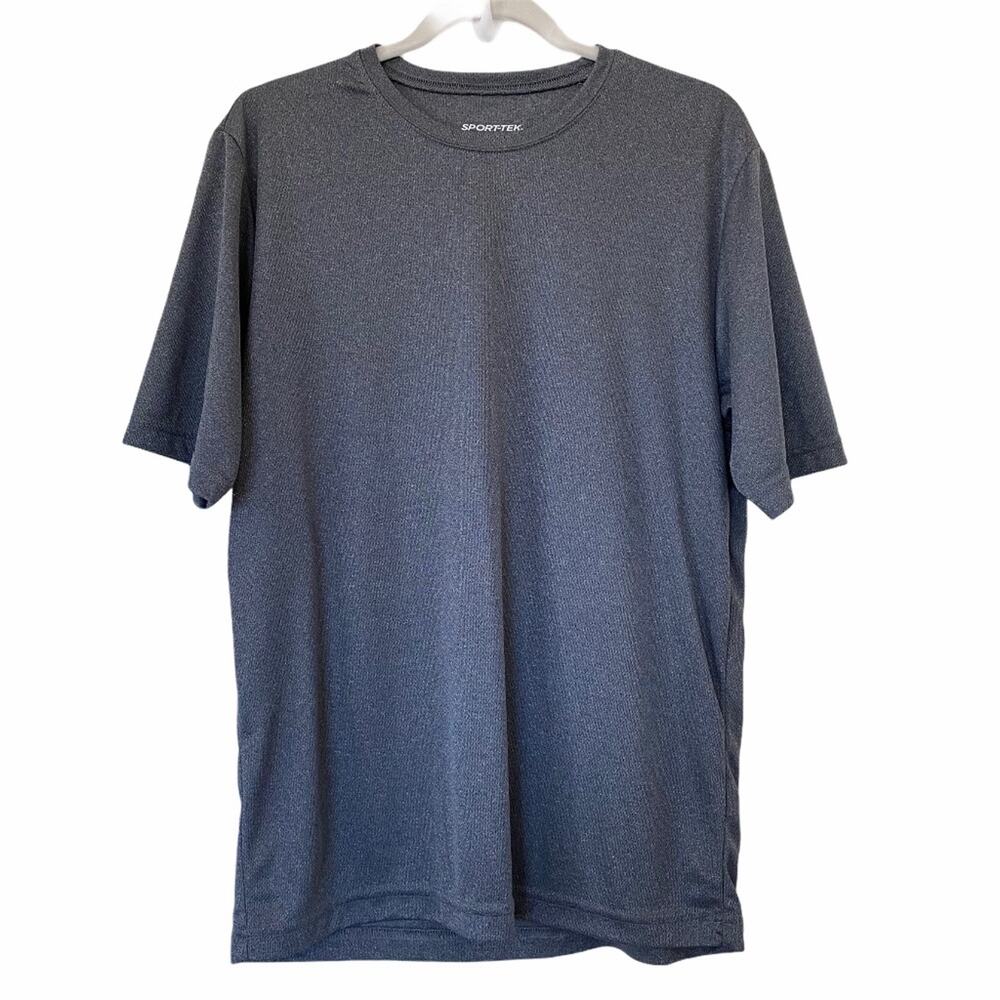 Sport-Tek Mens Dri Mesh Short Sleeve T-Shirt Gray Size Medium